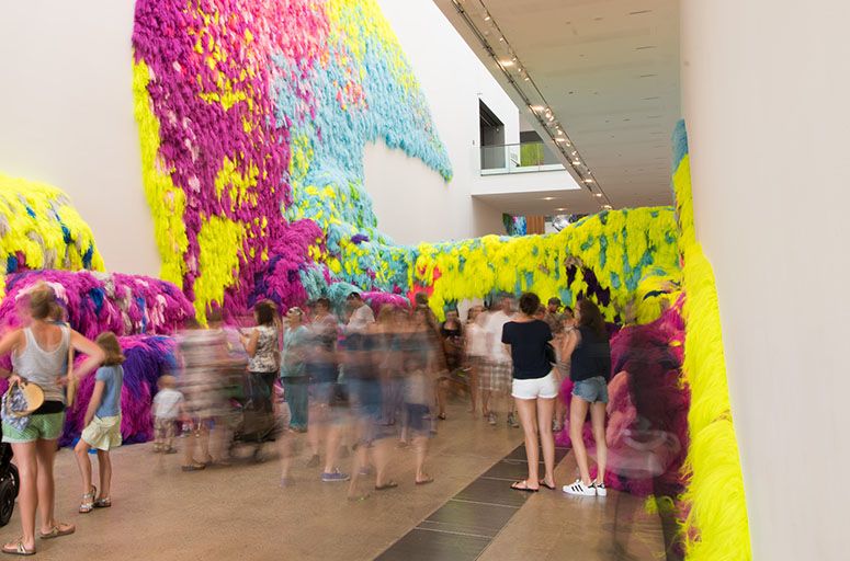 Hrafnhildur Arnardóttir a.k.a. Shoplifter’s Nervescape V 2016 installed in ‘Sugar Spin: you, me, art and everything’. Gallery of Modern Art, Brisbane / Collection: Queensland Art Gallery / © The artist / Photograph: Mark Sherwood © QAGOMA