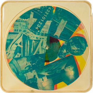Robert Rauschenberg, United States 1925–2008 / Talking Heads / Speaking In Tongues / Sire, 1983 / Vinyl record in plastic case with; 33 x 33cm (irreg.) / Collection: QAGOMA Research Library / © Sire Records / © Robert Rauschenberg 1983