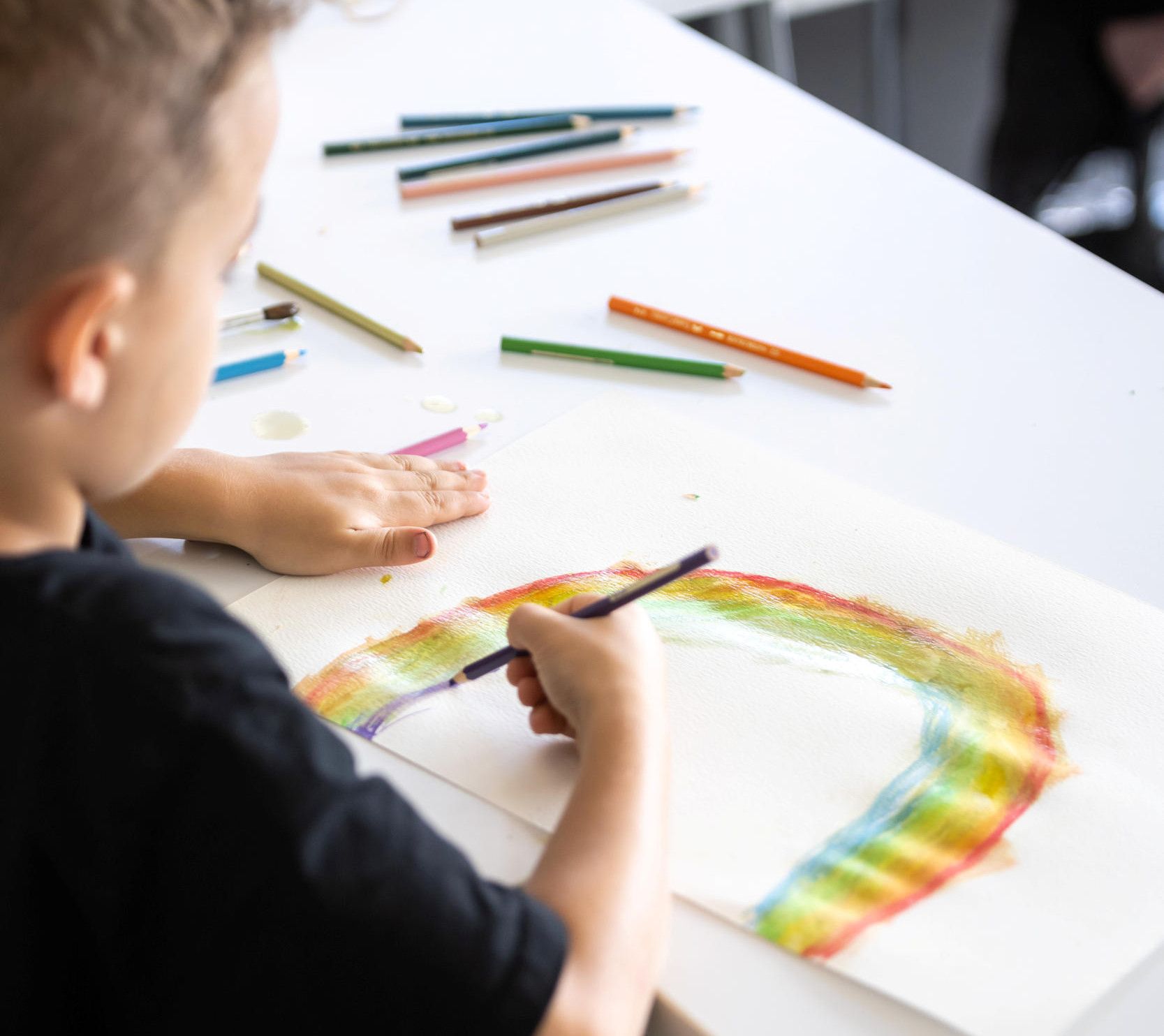 Young Members Children's Art Centre Activity Trial, GOMA Seminar Room, 'Chiharu Shiota' and 'Brian Robinson' activities / Photograph: L Wilkes © QAGOMA 