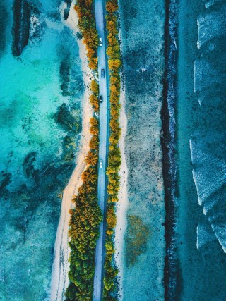 Aerial view of the Marshall Islands / Photograph: Chewy Lin / Image courtesy: Kathy Jetñil-Kijiner