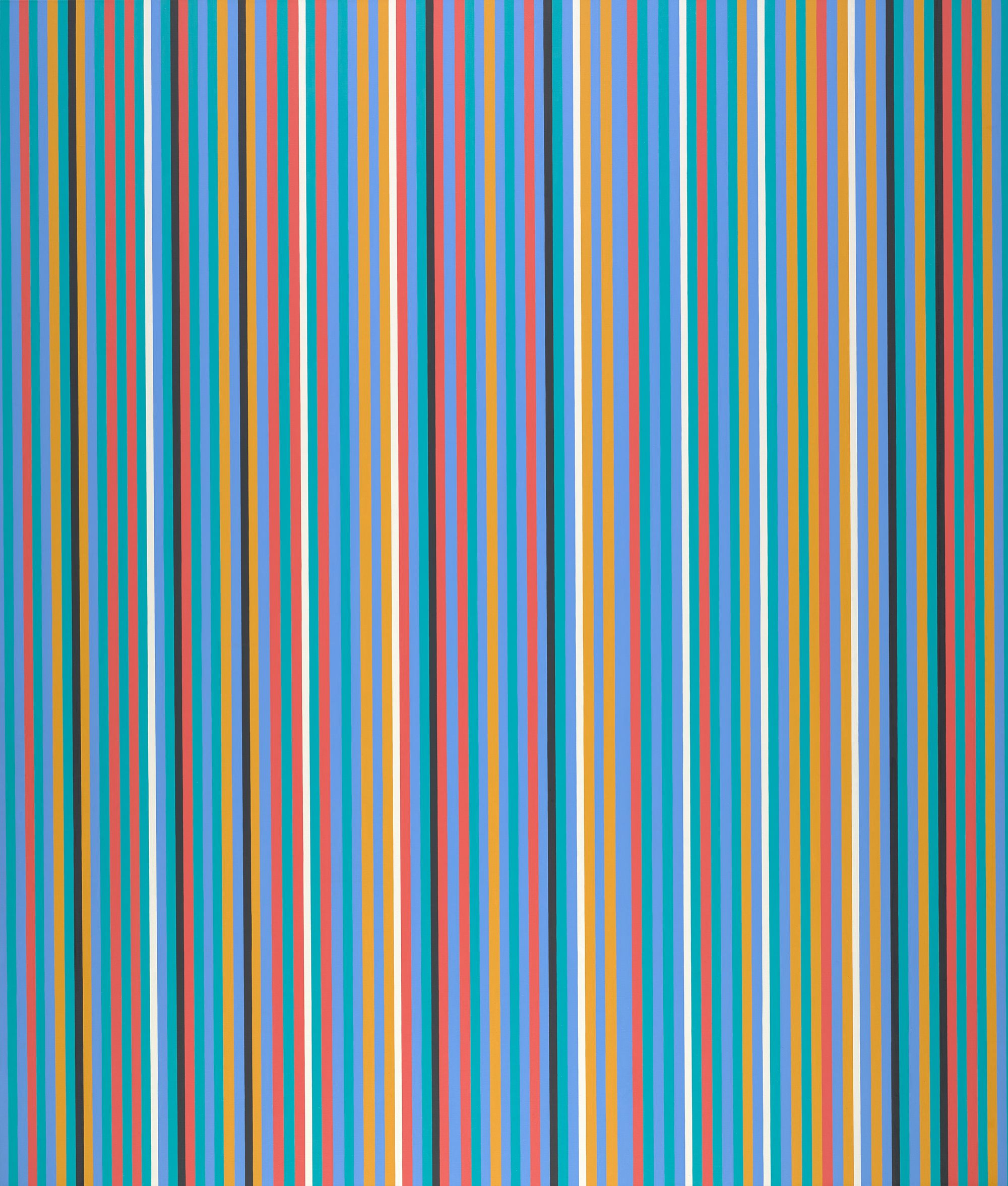 Bridget Riley, England b.1931 / Big Blue 1981–82 / Oil over synthetic polymer paint on linen / 235.3 x 202cm / Purchased 1984 / Collection: Queensland Art Gallery | Gallery of Modern Art / © Bridget Riley