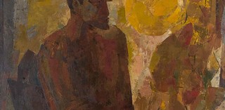 Jon Molvig, Australia 1923-70 / Self portrait 1956 / Oil on composition board / 142.3 x 114.3cm / Gift of the National Gallery Society of Queensland 1958 / Collection: Queensland Art Gallery | Gallery of Modern Art © Otte Bartzis