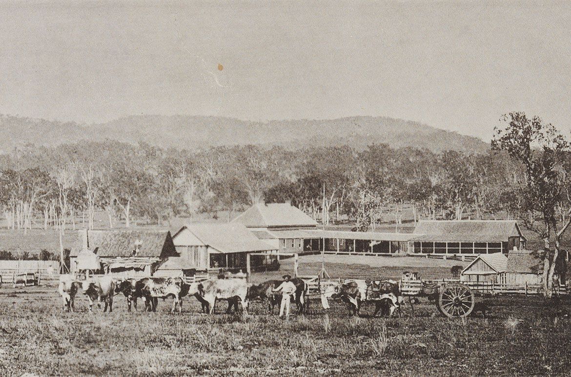 Richard Daintree, England/Australia 1832-78 / (Squatter’s homestead) (no. 16 from ‘Images of Queensland’ series) c.1870 / Autotype on paper / 7 x 16.6cm / Purchased 2009 with funds raised through the QAG Foundation 30th Anniversary Appeal / Collection: Queensland Art Gallery | Gallery of Modern Art