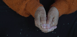 Production still from The Palm 2022 (detail) / Director: Aïda Adilbek / Image courtesy: Aïda Adilbek