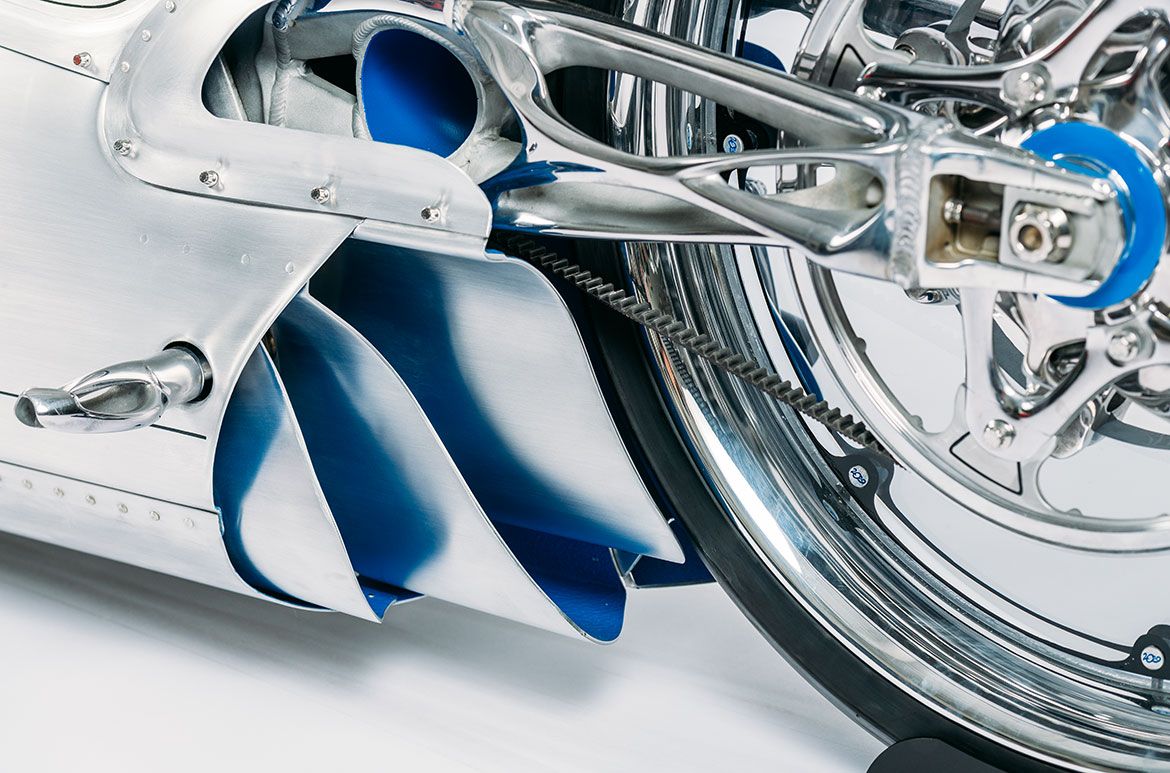 Fuller Moto ‘2029’, 2019 / Bobby Haas and
Haas Moto Museum / © Haas Moto Galleries LLC /
Photograph: Grant Schwingle