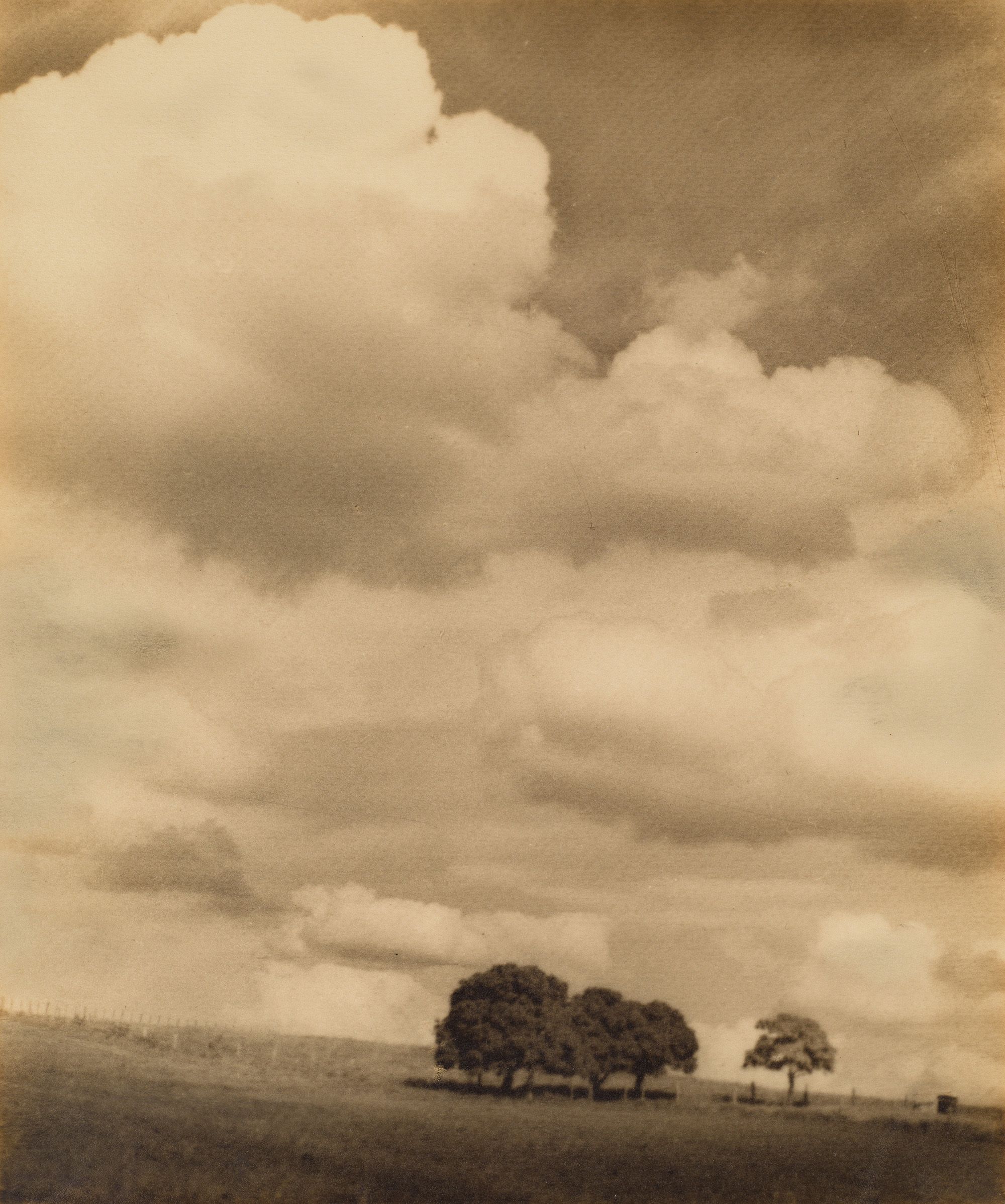 Rose Simmonds, Australia 1877–1960 / Midday cumulus c.1940 / Bromoil transfer photograph on paper / 30.6 x 25.5cm / Gift of Dr J H Simmonds 1982 / Collection: Queensland Art Gallery | Gallery of Modern Art