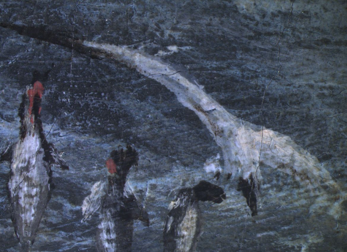 Isaac Walter Jenner, England/Australia 1836-1902 / Cape Chudleigh, Coast of Labrador (detail) 1893, reworked 1895 / Visible light macro / Photograph: A Carter