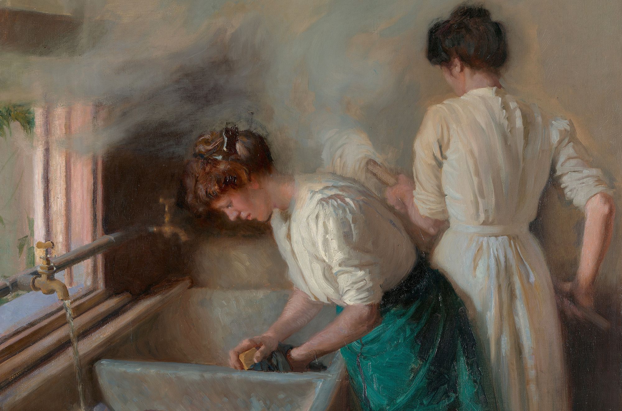 Vida Lahey, Australia 1882–1968 / Monday morning 1912 / Oil on canvas / 153 x 122.7cm / Gift of Madame Emily Coungeau through the QAG Society 1912 / Collection: Queensland Art Gallery | Gallery of Modern Art / © QAGOMA