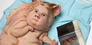 Patricia Piccinini, Australia b.1965 / Teenage Metamorphosis 2017 / Silicone, fibreglass, human hair, found objects / Courtesy: The artist, Tolarno Galleries, Melbourne; Roslyn Oxley9 Gallery, Sydney; and Hosfelt Gallery, San Francisco.
