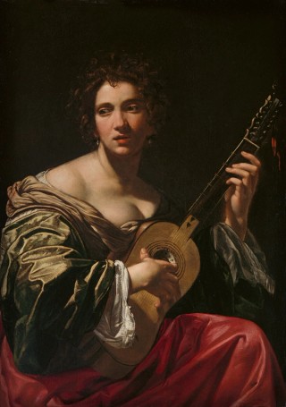 Simon Vouet, France 1590–1649 / Woman Playing a Guitar c.1618 / Oil on canvas / 106.5 x 75.8cm / Purchase, 2017 Benefit Fund; Lila Acheson Wallace Gift; Mary Trumbull Adams and Victor Wilbour Memorial Funds; Friends of European Paintings and Henry and Lucy Moses Fund Inc. Gifts; Gift of Julia A Berwind, by exchange; Charles and Jessie Price, Otto Naumann, Mr and Mrs Richard L Chilton Jr, and Sally and Howard Lepow Gifts; Charles B Curtis Fund; and Theodocia and Joseph Arkus Gift, 2017 / 2017.242 / Collection: The Metropolitan Museum of Art, New York