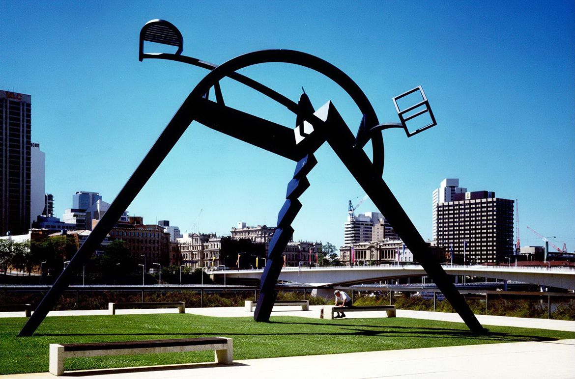 Anthony Pryor, Australia 1951-91 / Approaching Equilibrium 1985 / Painted steel / Collection: ArtsWorks Queensland / © Estate of Anthony Pryor / Photographed June 1985