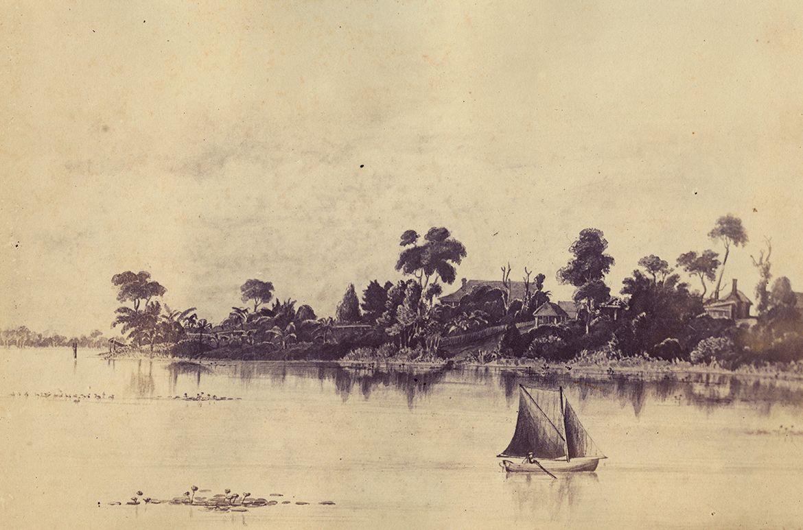 Sketch of Gracemere Station near Rockhampton, 1869 / APE-072-0001-0021 / Courtesy: John Oxley Library, State Library of Queensland, Brisbane