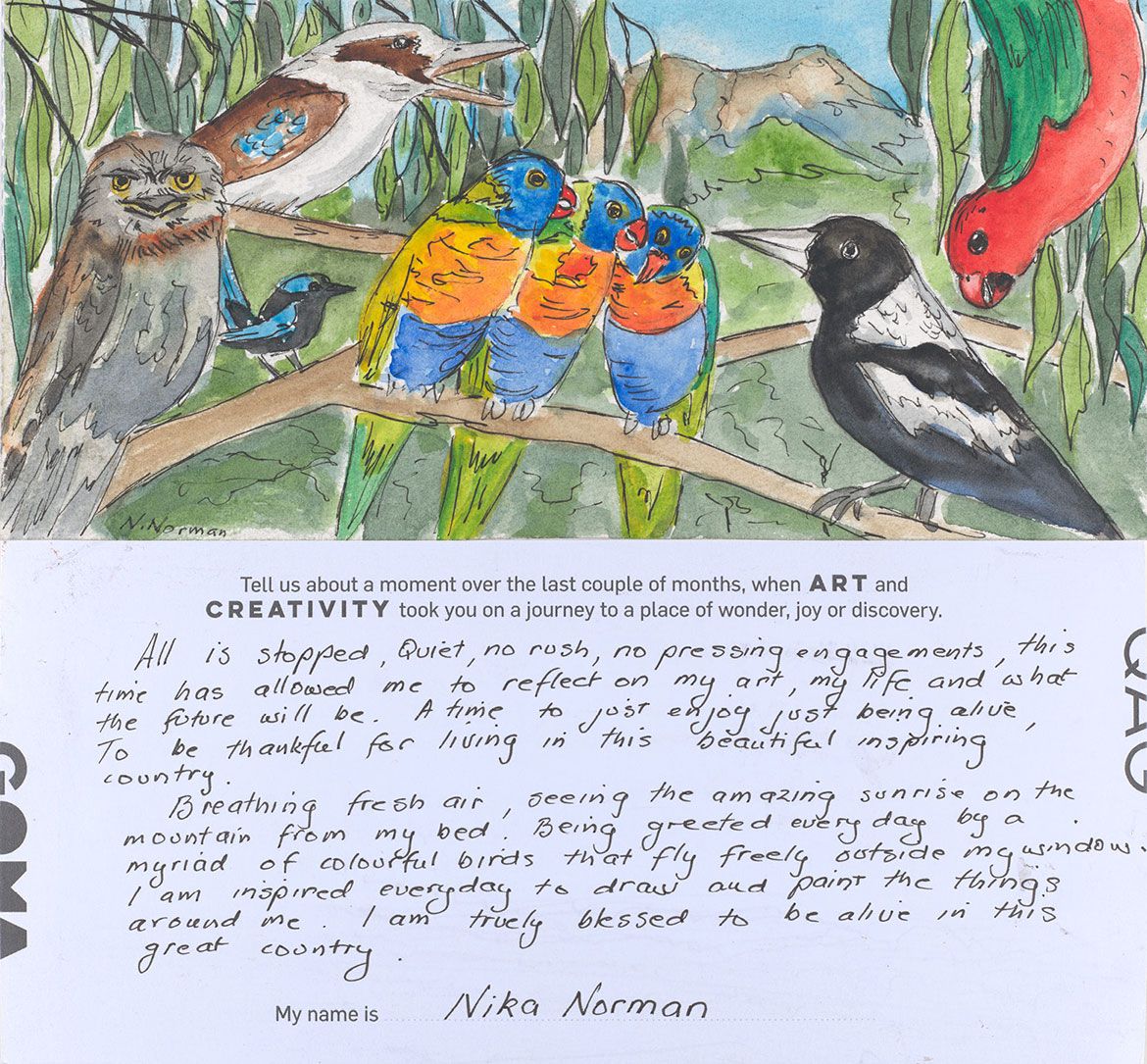 Art Pal Postcard submission by Nika Norman