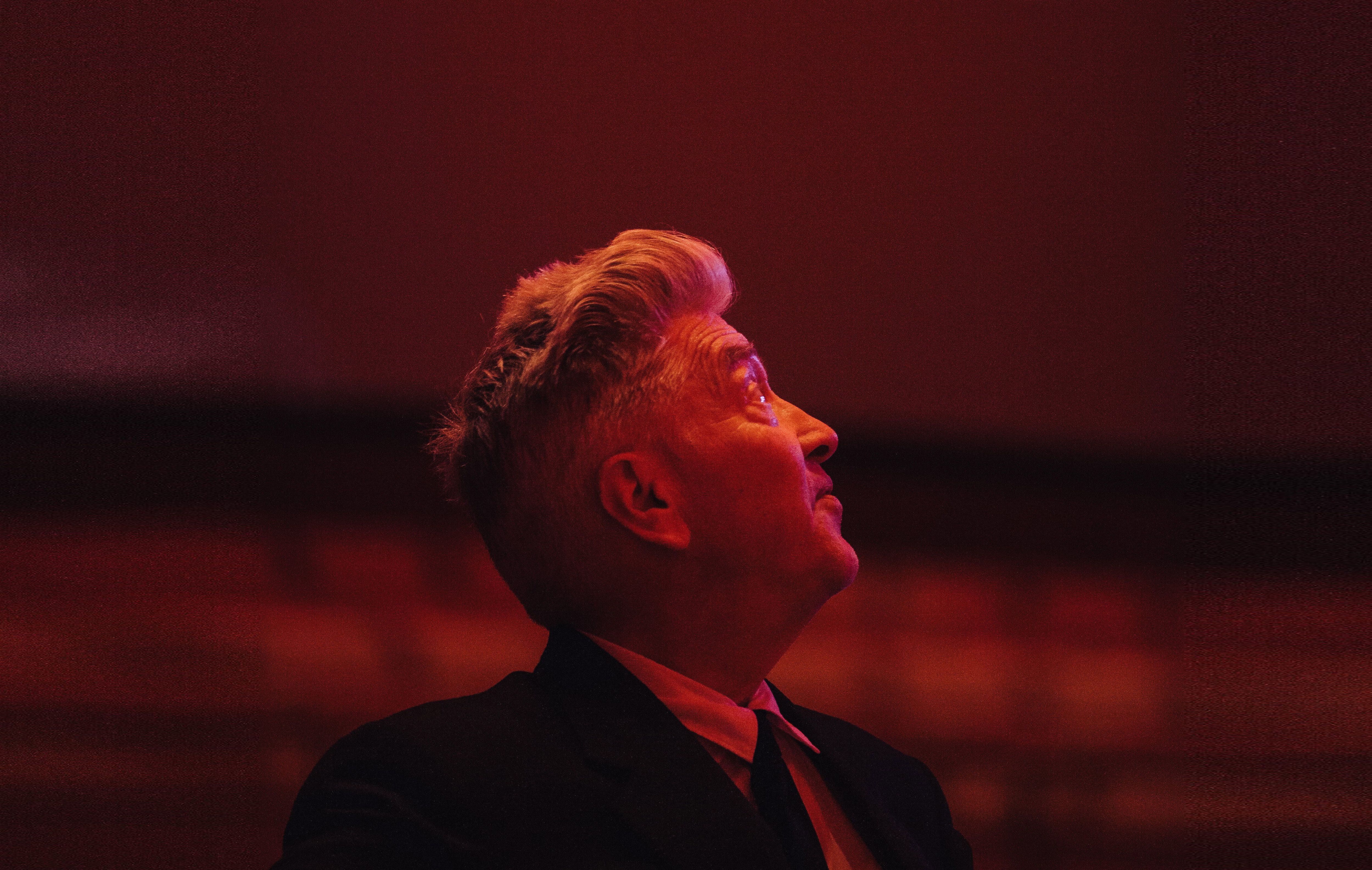 David Lynch in Brisbane, Australia for his 2015 exhibition 'Between Two Worlds’