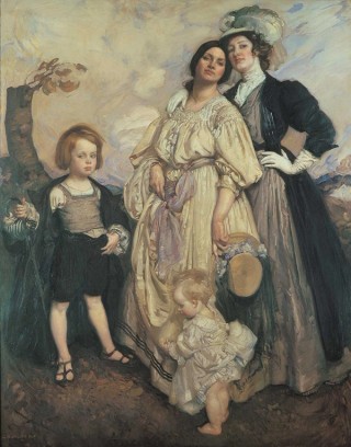 George W Lambert, Australia/England 1873-1930 / Portrait group (The mother) 1907 / Oil on canvas / 204.5 x 162.5cm / Purchased with the assistance of S.H. Ervin 1965 / Collection: Queensland Art Gallery | Gallery of Modern Art