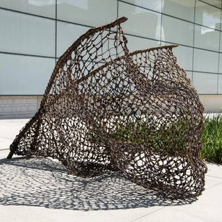 Judy Watson / Waanyi people, Australia QLD b.1959 / tow row 2016 / Bronze / Commissioned 2016 to mark the tenth anniversary of the opening of the Gallery of Modern Art. This project has been realised with generous support from the Queensland Government, the Neilson Foundation and Cathryn Mittelheuser AM through the Queensland Art Gallery | Gallery of Modern Art Foundation / © Judy Watson / Photo: N Harth, QAGOMA