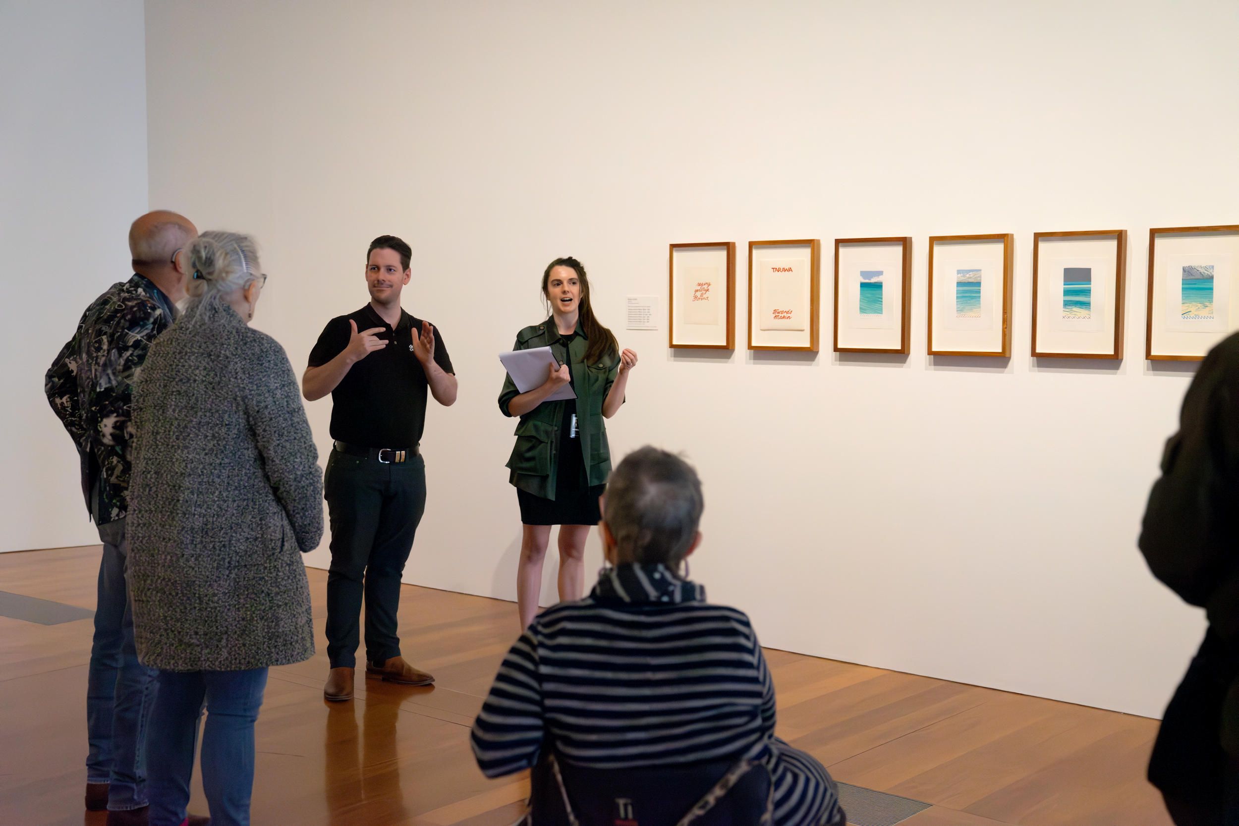 Visitors on a Auslan interpreted tour at Gallery of Modern Art | Photograph: L. Walker