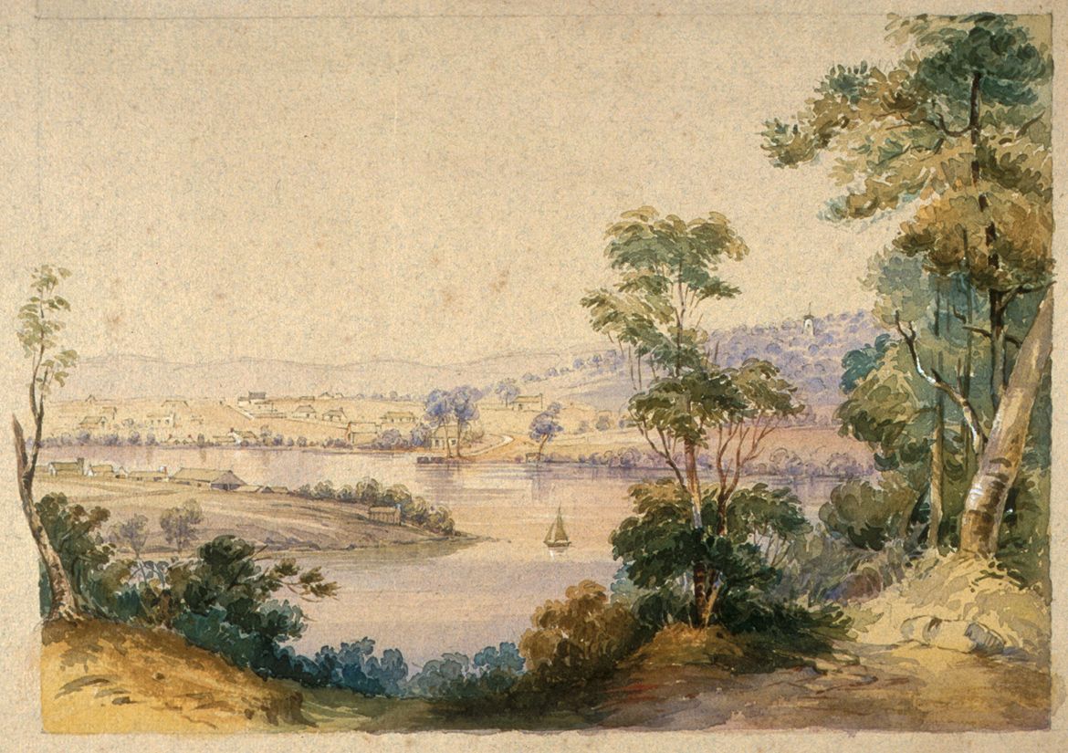 Attrib. to Conrad Martens, England/Australia 1801–78 / (Brisbane) n.d. / Watercolour over pencil / Collection: Private