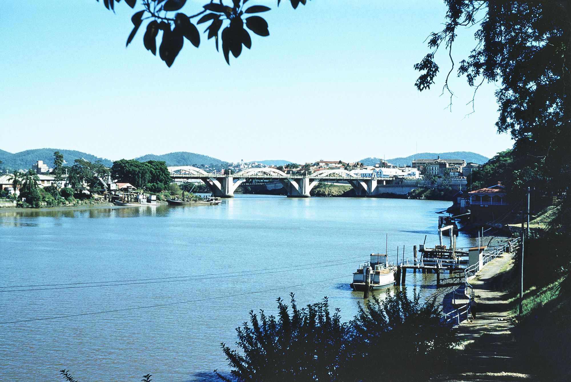 View towards O'Connor Boathouse, 1954 / 6137 / Courtesy: Queensland University of Technology