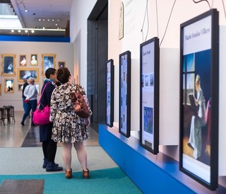 Artist wall interact developed in collaboration with Queensland University of Technology VISER team at the ‘European Masterpieces from The Metropolitan Museum of Art, New York’, GOMA / Photograph: Katie Bennett