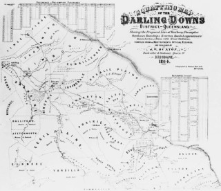 Buxton / Squatting map of the Darling Downs district 1864 / 180739 / Collection: Museum of Lands, Mapping and Surveying, Brisbane