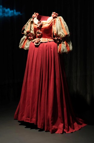 Jean Cocteau (director), France 1889–1963; Marcel Escoffier (designer), Monaco 1910–2001 / ‘Adélaïde’ costume from La Belle et la Bête (Beauty and the Beast) 1946 / Silk satin, wool cheesecloth, velvet, chiffon, straw / Collection: La Cinémathèque française, Paris / © Société nouvelle de distribution (SND) / 1996–98 AccuSoft Inc. All Rights Reserved / Photograph: N Umek © QAGOMA