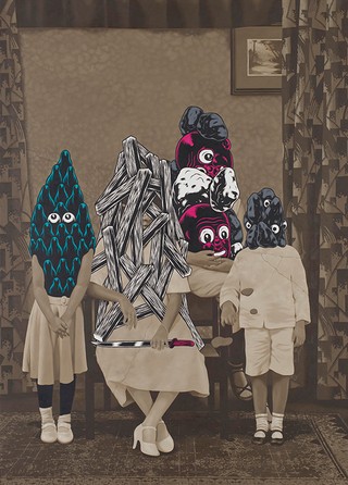 RIYADI, Wedhar Indonesia b.1980 Noise from the fertile land (Keributan dari negara subur) no. 3 2012 Oil on canvas 250 x 180cm Acc. 2012.452 Purchased 2012. Queensland Art Gallery Foundation