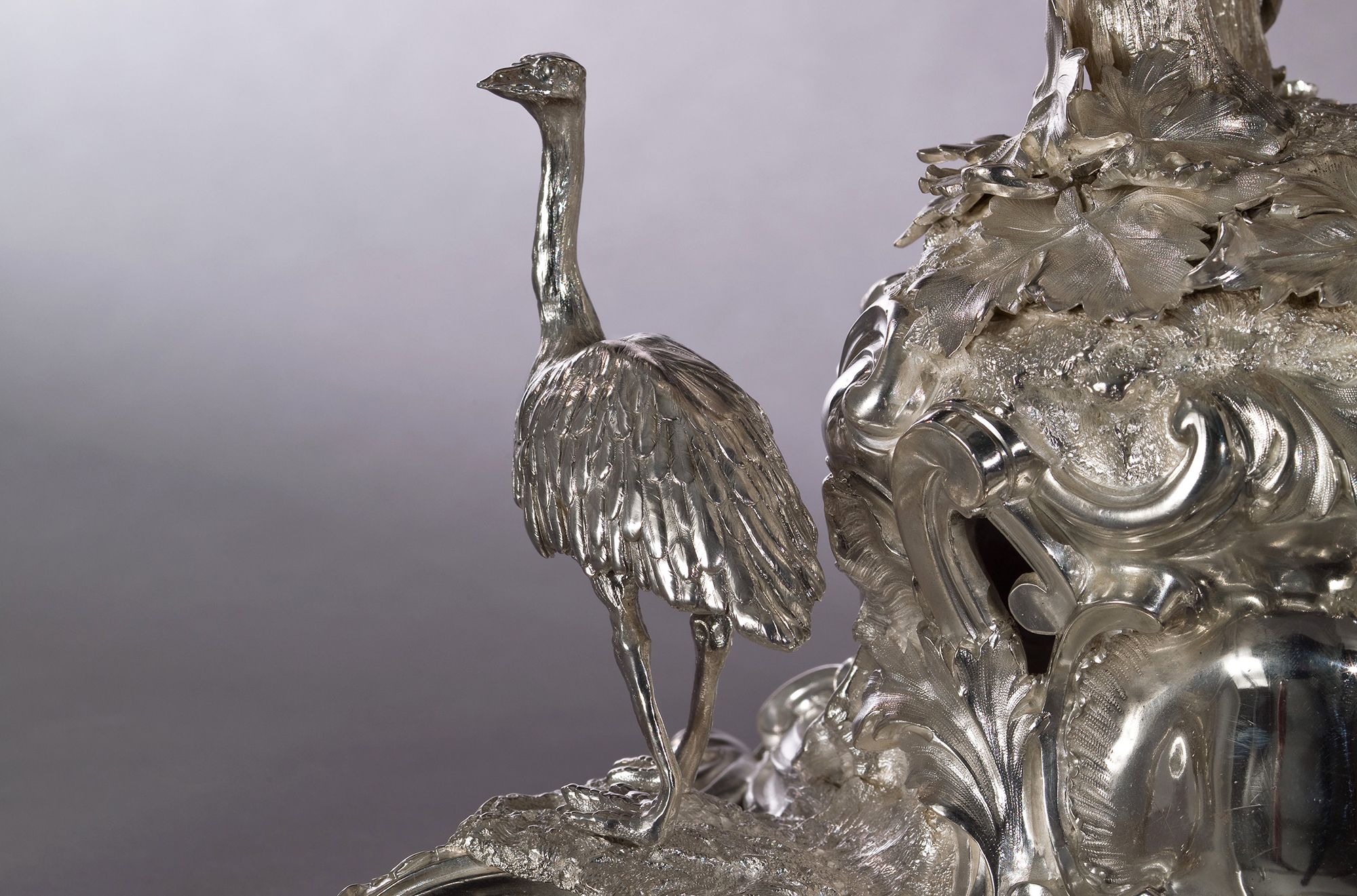 Hunt & Roskell, England 1843–97 / Presentation vase (detail) 1864 / Sterling silver, cast and chased, with silver-plated insert / 53 x 42cm (diam.); weight: 10.1kg / Purchased 2009 with funds raised through the QAG Foundation 30th Anniversary Appeal / Collection: Queensland Art Gallery | Gallery of Modern Art