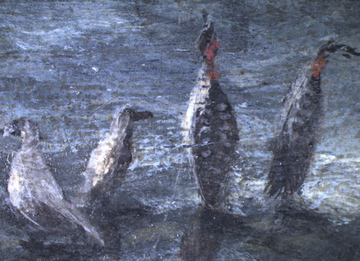 Isaac Walter Jenner, England/Australia 1836-1902 / Cape Chudleigh, Coast of Labrador (detail) 1893, reworked 1895 / Visible light macro / Photograph: A Carter