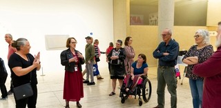 An Auslan interpreted guided tour for d/Deaf visitors. Photograph: B. Wagner. © QAGOMA