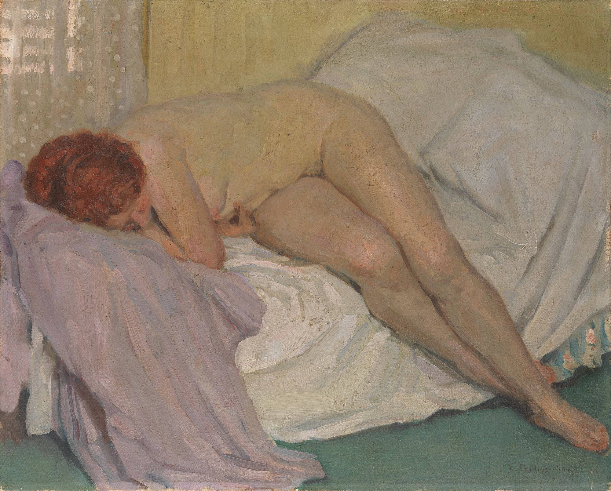 E Phillips Fox, Australia/France 1865–1915 / Resting c.1910-11 / Oil on canvas / 65 x 81.3cm / Gift of W.S. Acworth in memory of Ivy Mabel Acworth 1957 / Collection: Queensland Art Gallery | Gallery of Modern Art