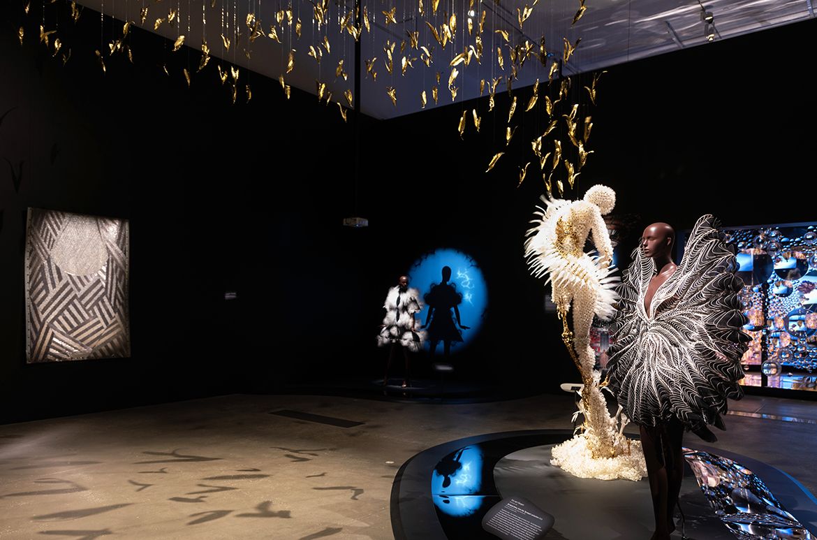 Installation view ‘Iris van Herpen: Sculpting the Senses’, GOMA 2024 / Photograph: N Umek © QAGOMA