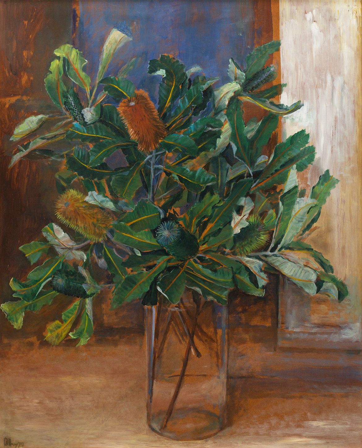 Margaret Olley, Australia 1923-2011 / Banksia I 1970 / Oil on hardboard / 122 x 99cm / Gift of William Bowmore, OBE 1976 / Collection: Maitland Regional Art Gallery / © Estate of Margaret Olley