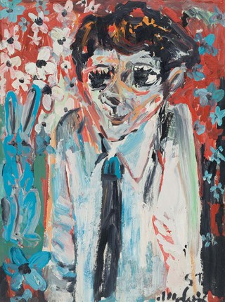 MOLVIG, Jon Australia b.1923 d.1970 Charles Blackman 1957 Oil on composition board 55.9 x 41.7cm Acc. 1986.027.001 Gift of Miss Pamela Bell in honour of Marjorie and Brian Johnstone 1986