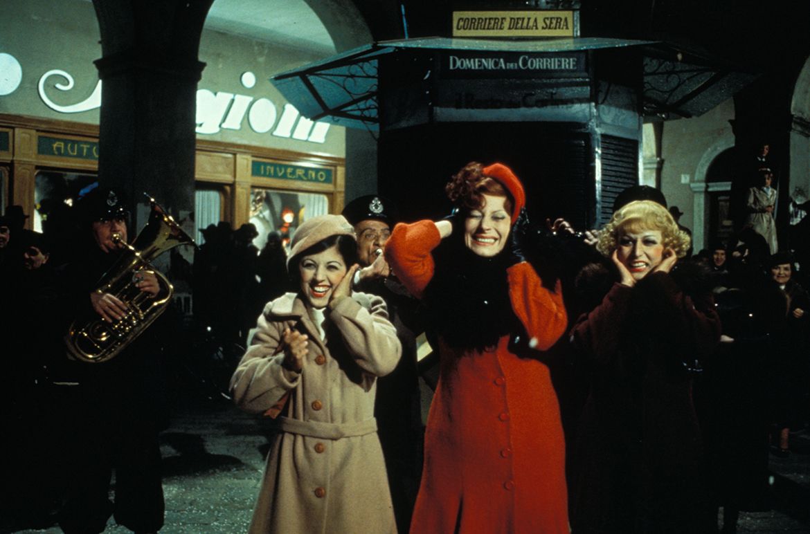 Production still from Amarcord 1973 / Director: Federico Fellini /
Image courtesy: Roadshow Entertainment