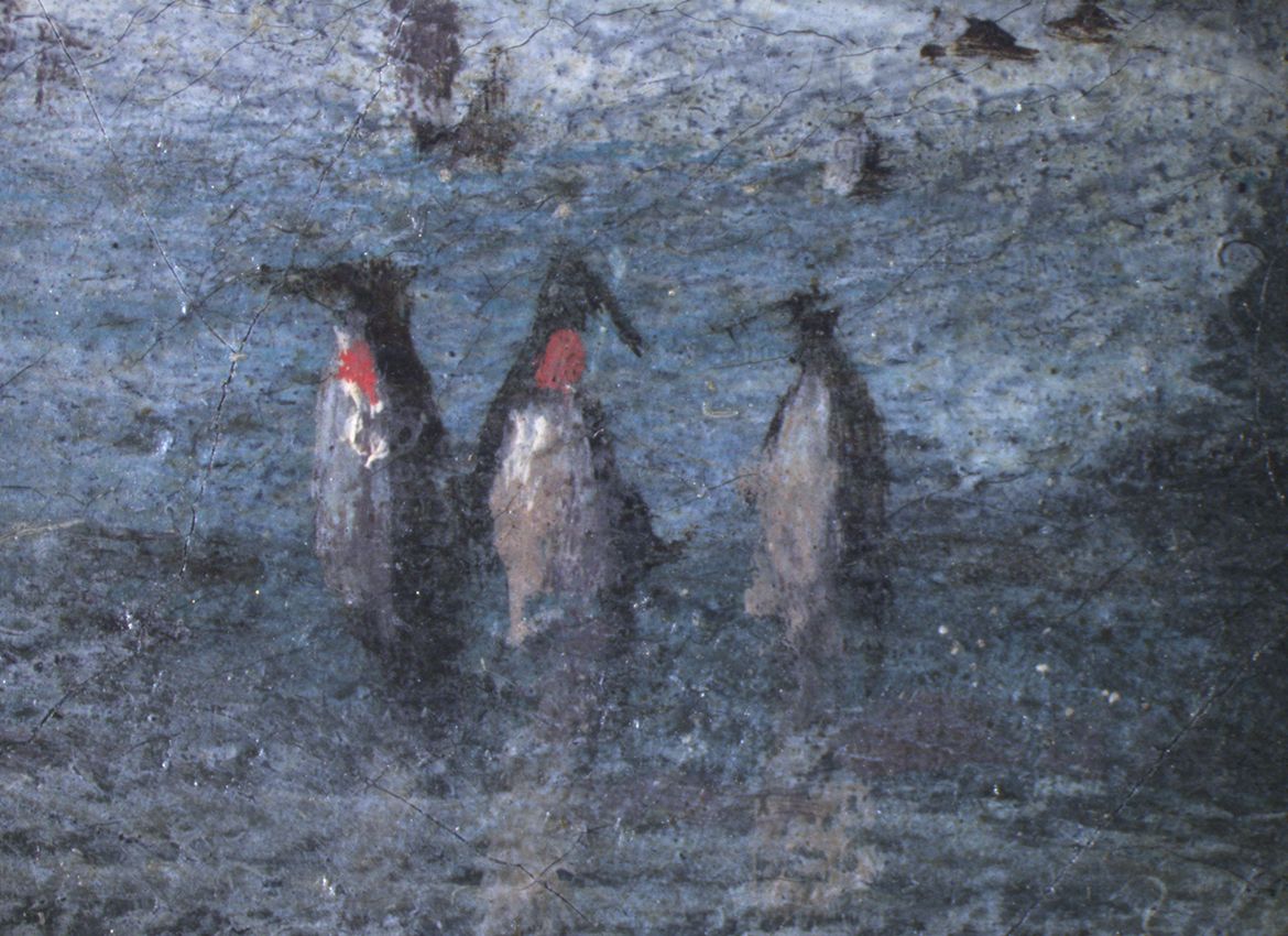 Isaac Walter Jenner, England/Australia 1836-1902 / Cape Chudleigh, Coast of Labrador (detail) 1893, reworked 1895 / Visible light macro / Photograph: A Carter