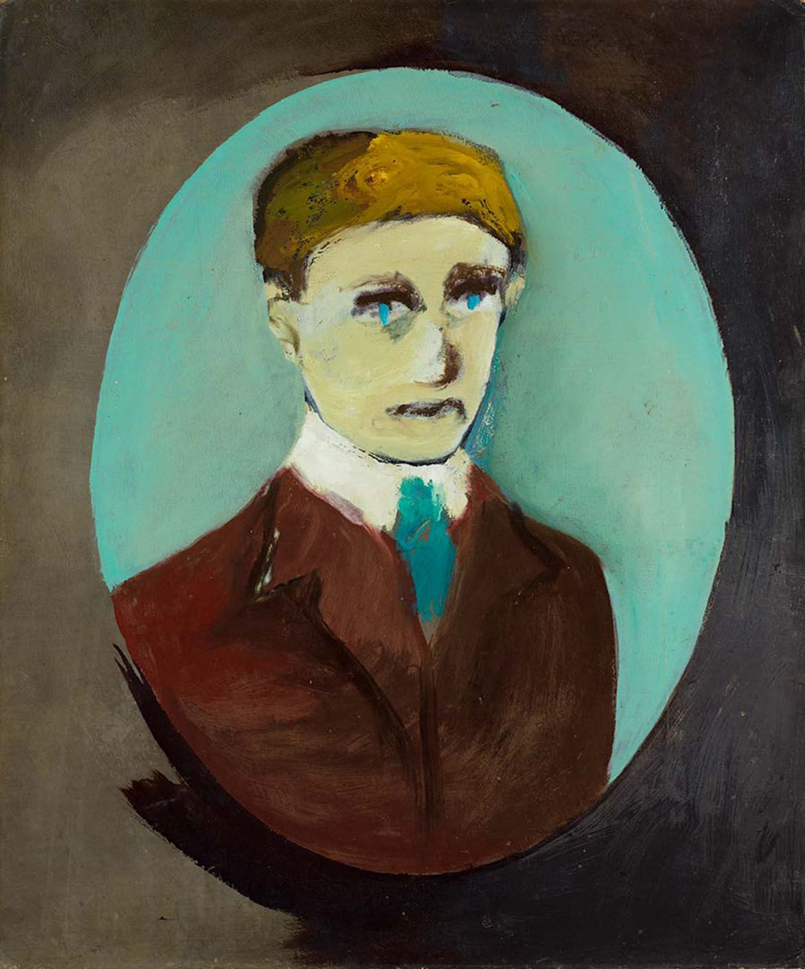Sidney Nolan, Australia/England 1917-1992 / Portrait of Barrett Reid 1947 / Oil on cardboard on composition board / Purchased 1984 / Collection: Queensland Art Gallery / © Courtesy of the Artist’s Estate /www.bridgeman.co.uk