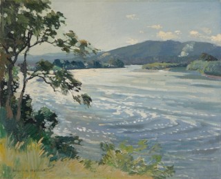 William Bustard, England/Australia 1894 - 1973 / (Brisbane River, Indooroopilly) c.1940s / Oil on board / 39 x 49cm / Purchased 2005 / Collection: Queensland Art Gallery | Gallery of Modern Art / © William Bustard Estate