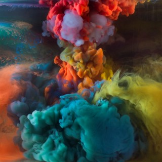 Kim Keever, United States b.1955 / Abstract 46682 2019/ Archival pigment print / 111.8 x 111.8cm / Courtesy: Waterhouse & Dodd, New York / © Kim Keever
