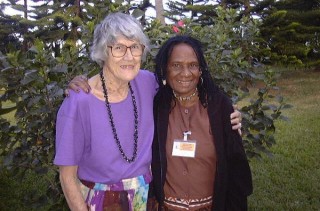 Mary Gole meets Margaret Tuckson (left), Townsville, 1981 / Photograph: Unknown