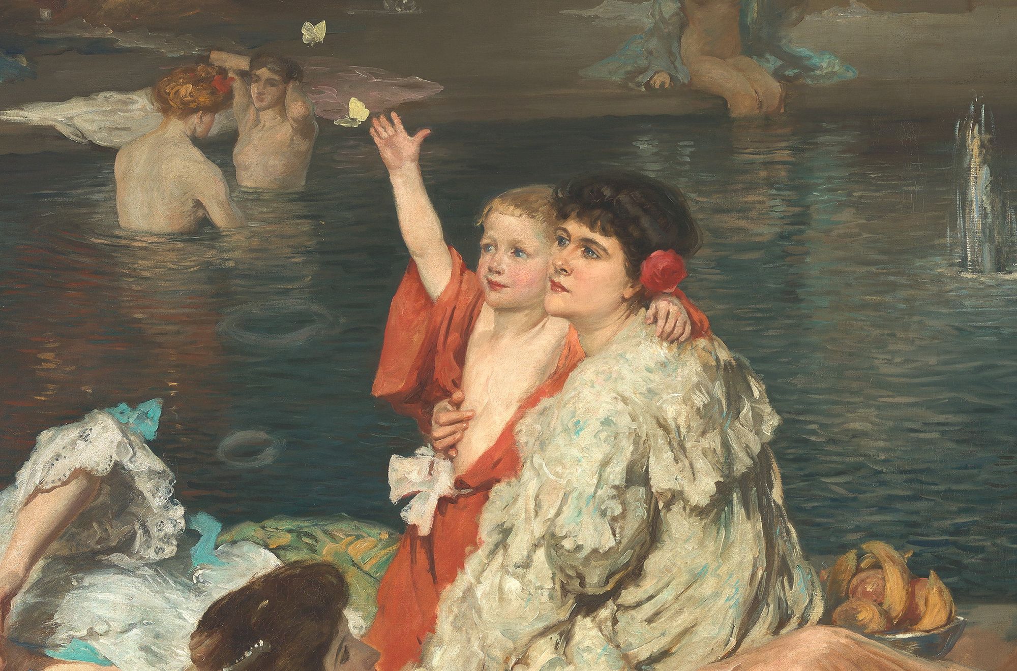 Rupert Bunny, Australia/France 1864–1947 / Bathers (detail) 1906 / Oil on canvas / 229.2 x 250cm / Purchased 1988 / Collection: Queensland Art Gallery | Gallery of Modern Art