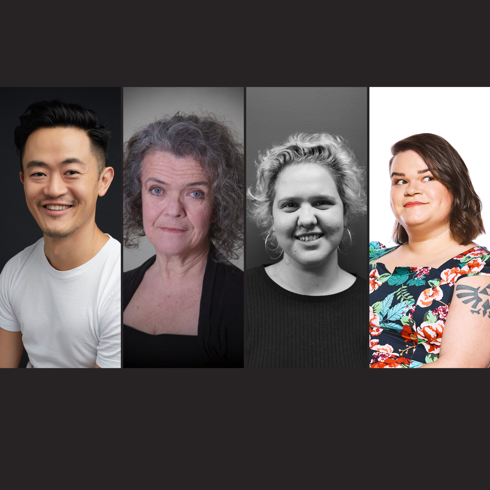 From left: Benjamin Law / Photograph: Daniel Francisco Rubles, Debra Keenahan / Image Courtesy: Debra Keenahan, Raelee Lancaster / Image Courtesy: Raelee Lancaster, Jordan Raskopoulos / Image Courtesy: Jordan Raskopoulos