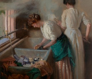 Vida Lahey, Australia 1882-1968 / Monday morning (detail) 1912 / Oil on canvas / 153 x 122.7cm / Gift of Madame Emily Coungeau through the Queensland Art Society 1912 / Collection: Queensland Art Gallery | Gallery of Modern Art / © QAGOMA