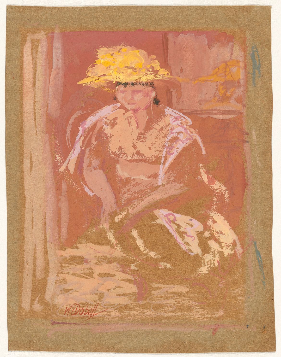 William Dobell, Australia 1899–1970 / (Study for ‘Portrait of Margaret Olley’) 1948 / Gouache / 12 x 9cm / Ruth Komon Bequest, 2002 / Collection: National Gallery of Australia, Canberra / © William Dobell/Copyright Agency