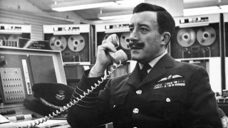 Production still from Dr. Strangelove or: How I Learned to Stop Worrying and Love the Bomb 1964 / Director: Stanley Kubrick / Image courtesy: Park Circus
