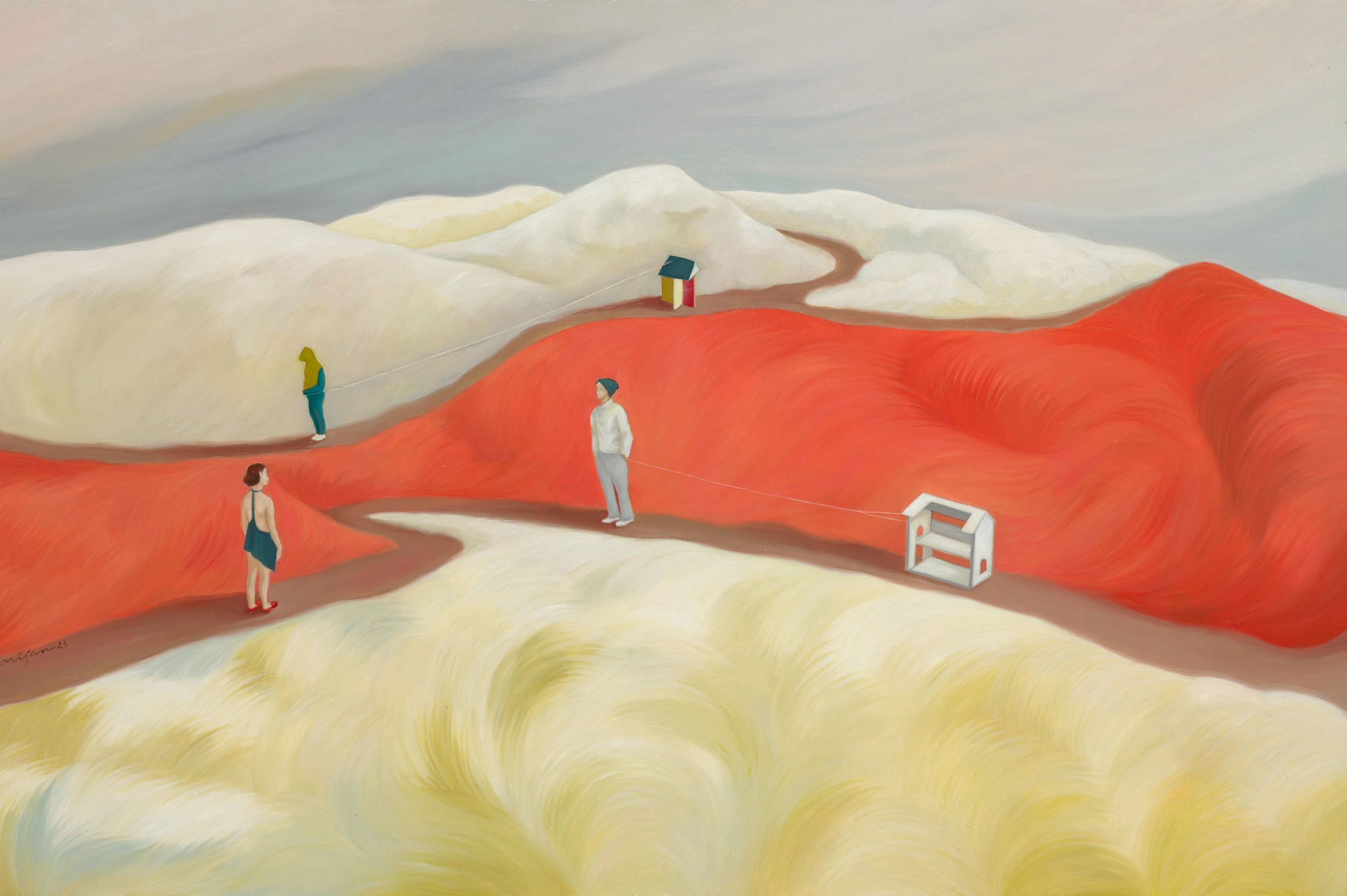 Mijan Jumalon / The Philippines b.1985 / Meridian 2024 / Oil on canvas / Purchased 2024 with funds from the Bequest of Noela Clare Deutscher, in memory of her parents, A / Evans Deutscher and Clare Deutscher, through the Queensland Art Gallery | Gallery of Modern Art Foundation / © Mijan Jumalon / Photograph: N Umek, QAGOMA