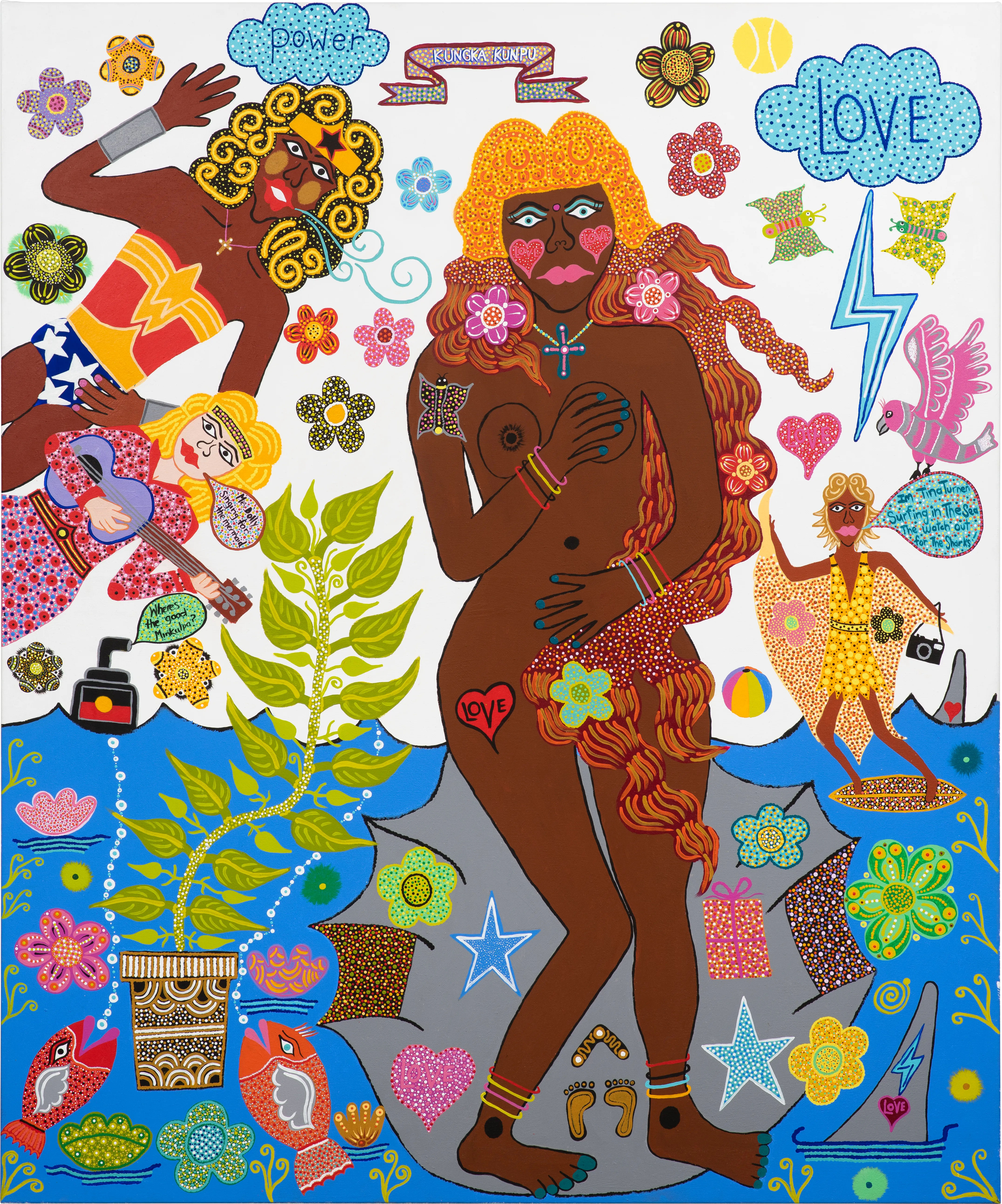 Kaylene Whiskey / Yankunytjatjara people / Australia NT b.1976 / Power, Love, Kungka Kunpu (Strong Women) 2023 / Proposed for Queensland Art Gallery I Gallery of Modern Art Collection / Image courtesy: the artist and Roslyn Oxley9 Gallery, Sydney / Photograph: David Suyasa / © Kaylene Whiskey/Copyright Agency