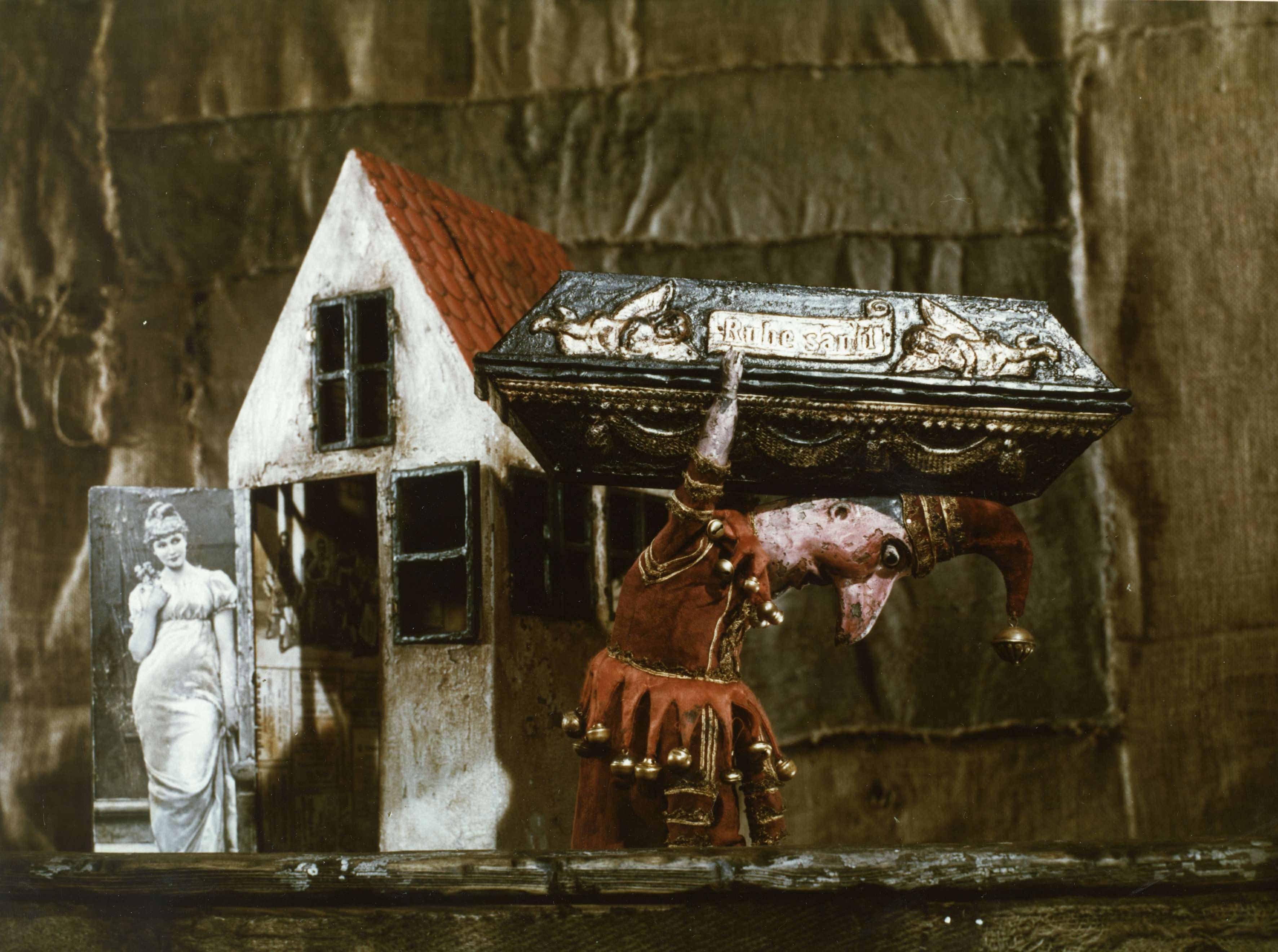 Production still from Punch and Judy, A.K.A The Coffin House 1966 / Director: Jan Švankmajer / Image courtesy: Athanor