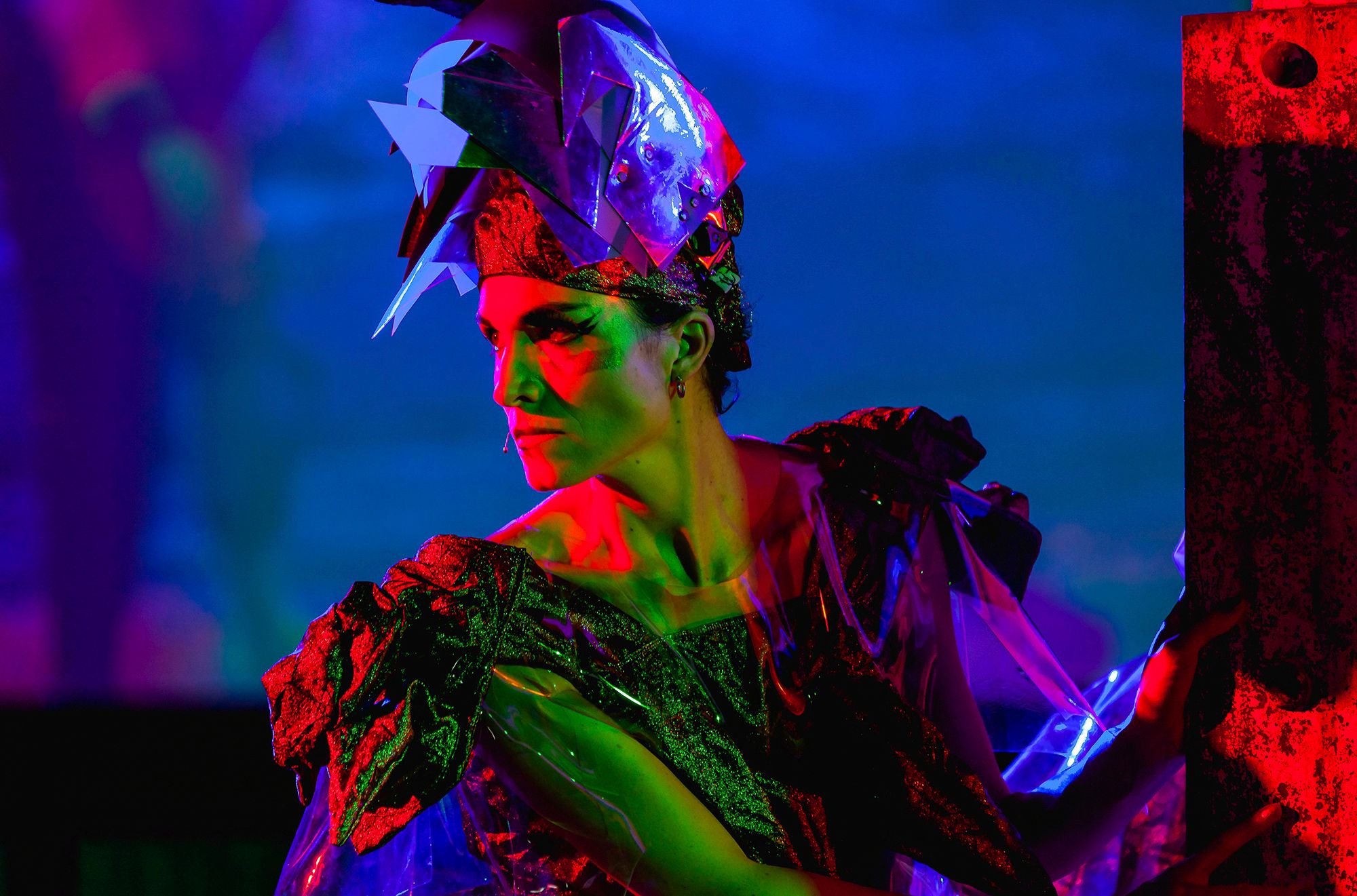 A view of Justene Williams’s ‘Strong Woman’ from Victory Over the Sun (performance documentation) 2016 (Purchased 2021 in celebration of the National Gallery of Australia’s 40th anniversary, 2022 / Collection: National Gallery of Australia, Kamberri/Canberra) / © Justene Williams / Courtesy: The artist and Sarah Cottier Gallery, Gadigal Nura/Sydney