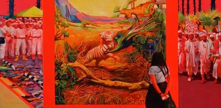 Zico Albaiquni, Indonesia b.1987 / The Imbroglio Tropical Paradise 2018 / Oil on canvas / 120 x 80cm / © The artist / Courtesy: The artist and Yavuz Gallery